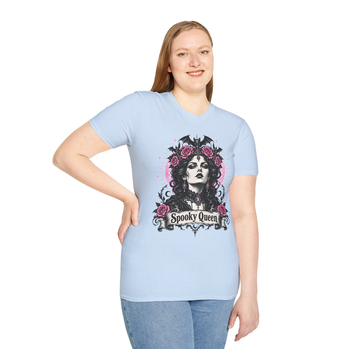 Pink Spooky Queen Pastel Gothic Glamour Witch T-Shirt