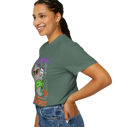 Personalized Spooky Queen October Birthday Comfort Colors Tee