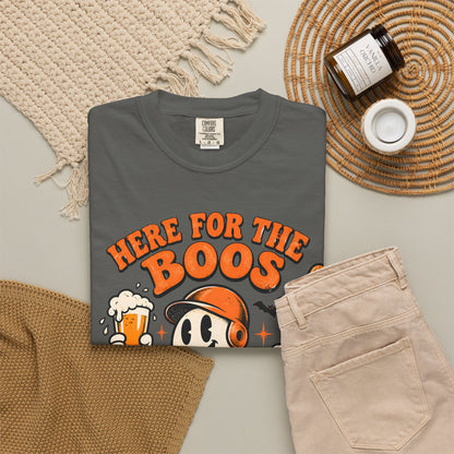 Here for the Boos Baseball Halloween Comfort Colors Tee