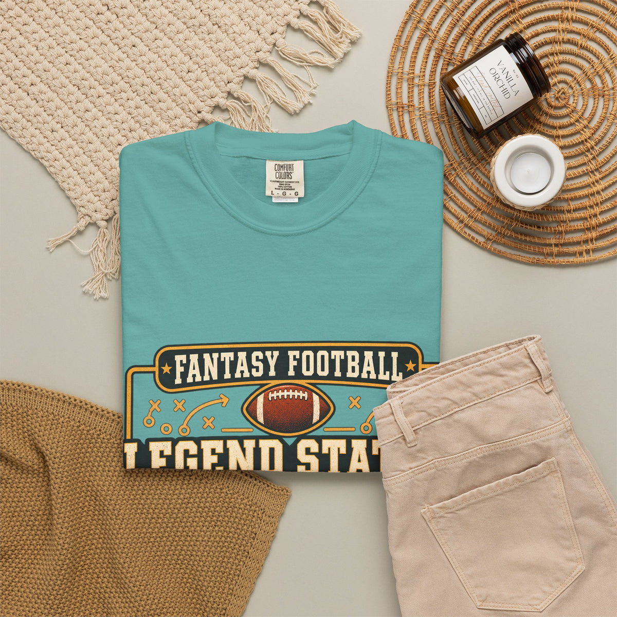 Fantasy Football Legend Status Confirmed Comfort Colors Tee