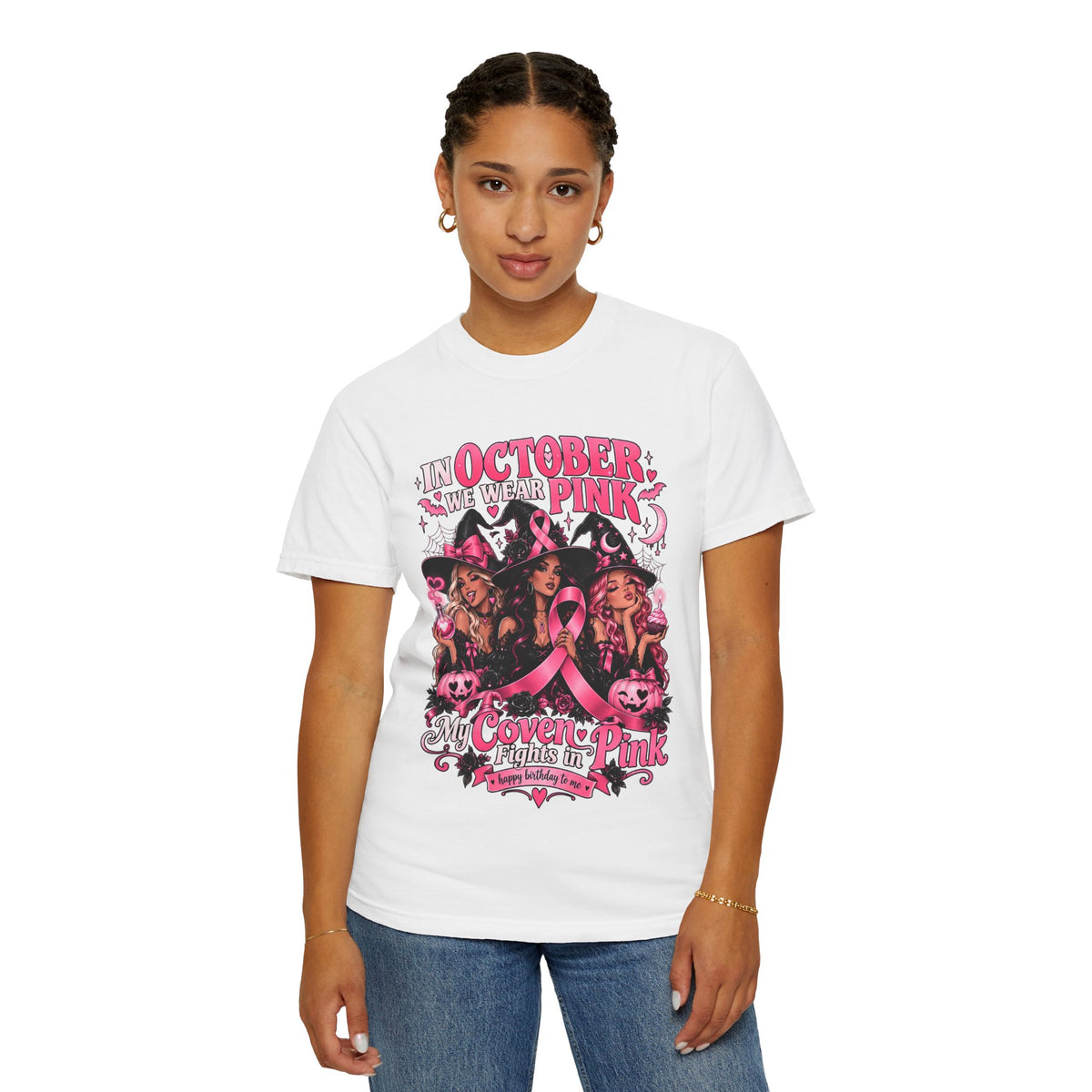 In October We Wear Pink My Coven Fights in Pink Tee
