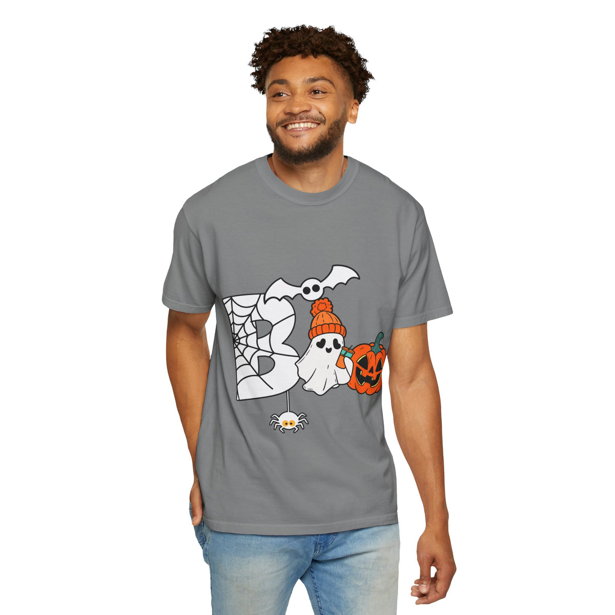 Cute Ghost Pumpkin Cozy Halloween Comfort Colors T-Shirt