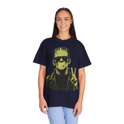 Frankenstein Bubblegum Peace Sign Comfort Colors T-Shirt