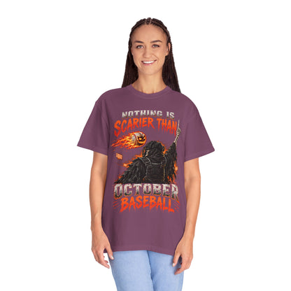October Baseball Halloween Comfort Colors Graphic T-Shirt