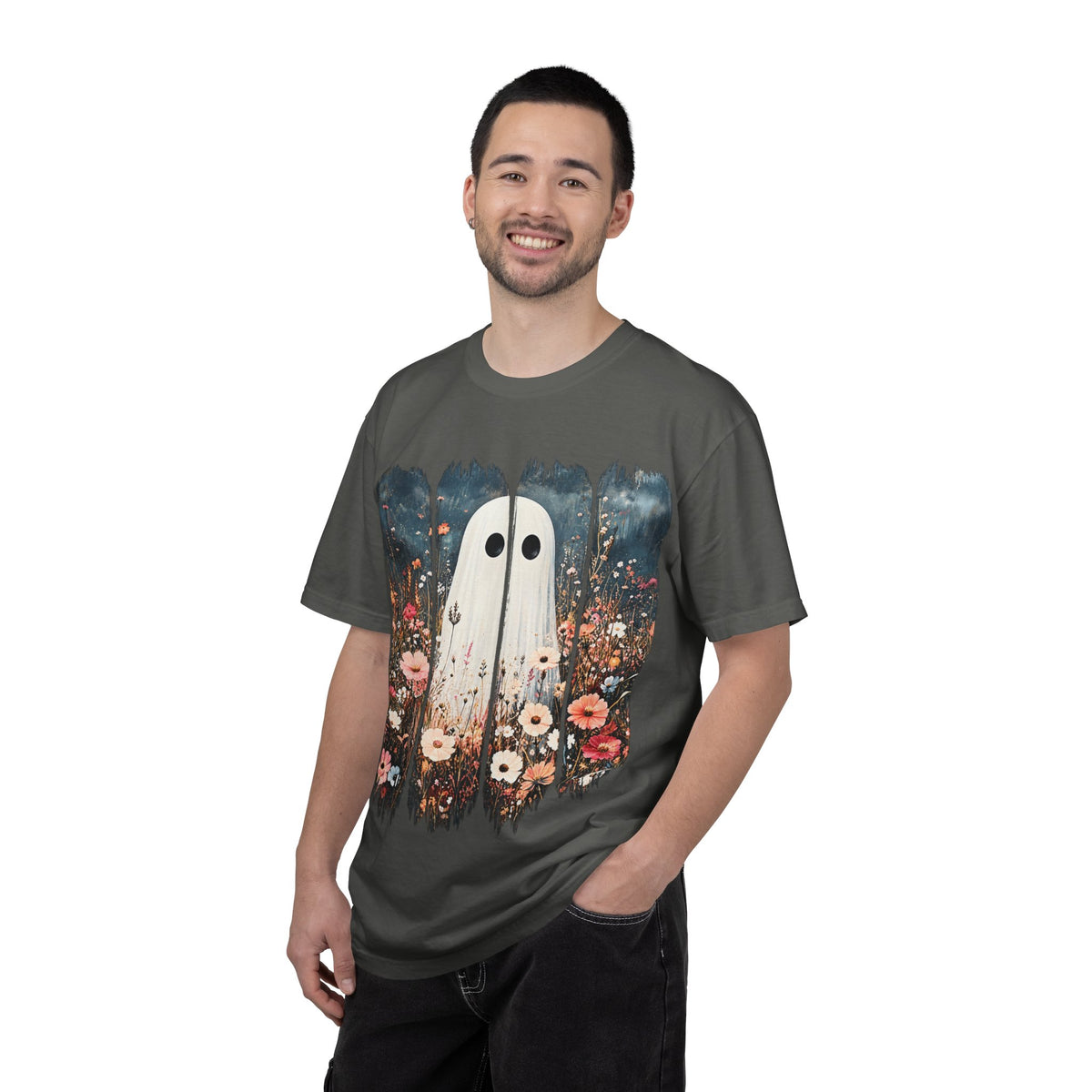 Floral Ghost Wildflower Halloween Comfort Colors T-Shirt