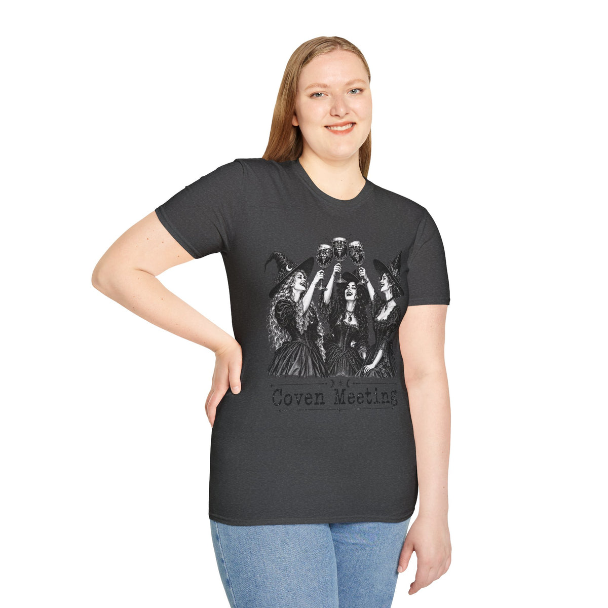 Coven Meeting Witch Wine T-Shirt