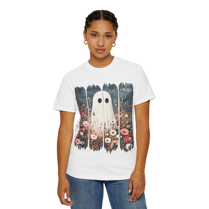 Floral Ghost Wildflower Halloween Comfort Colors T-Shirt
