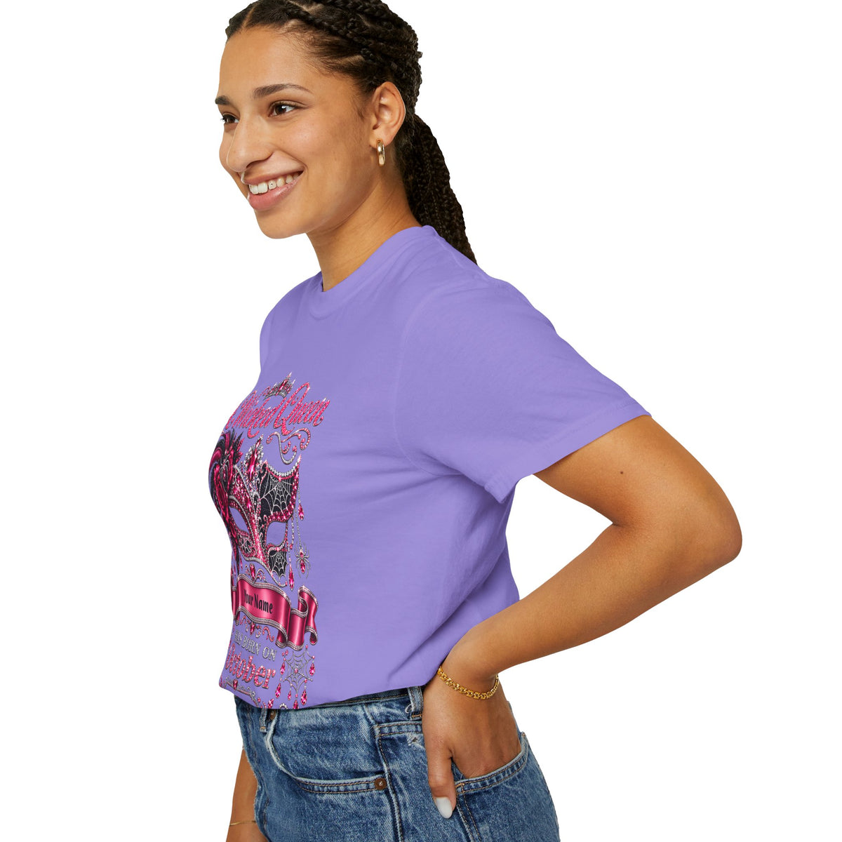 Personalized Wicked Queen October Birthday Comfort Colors Tee