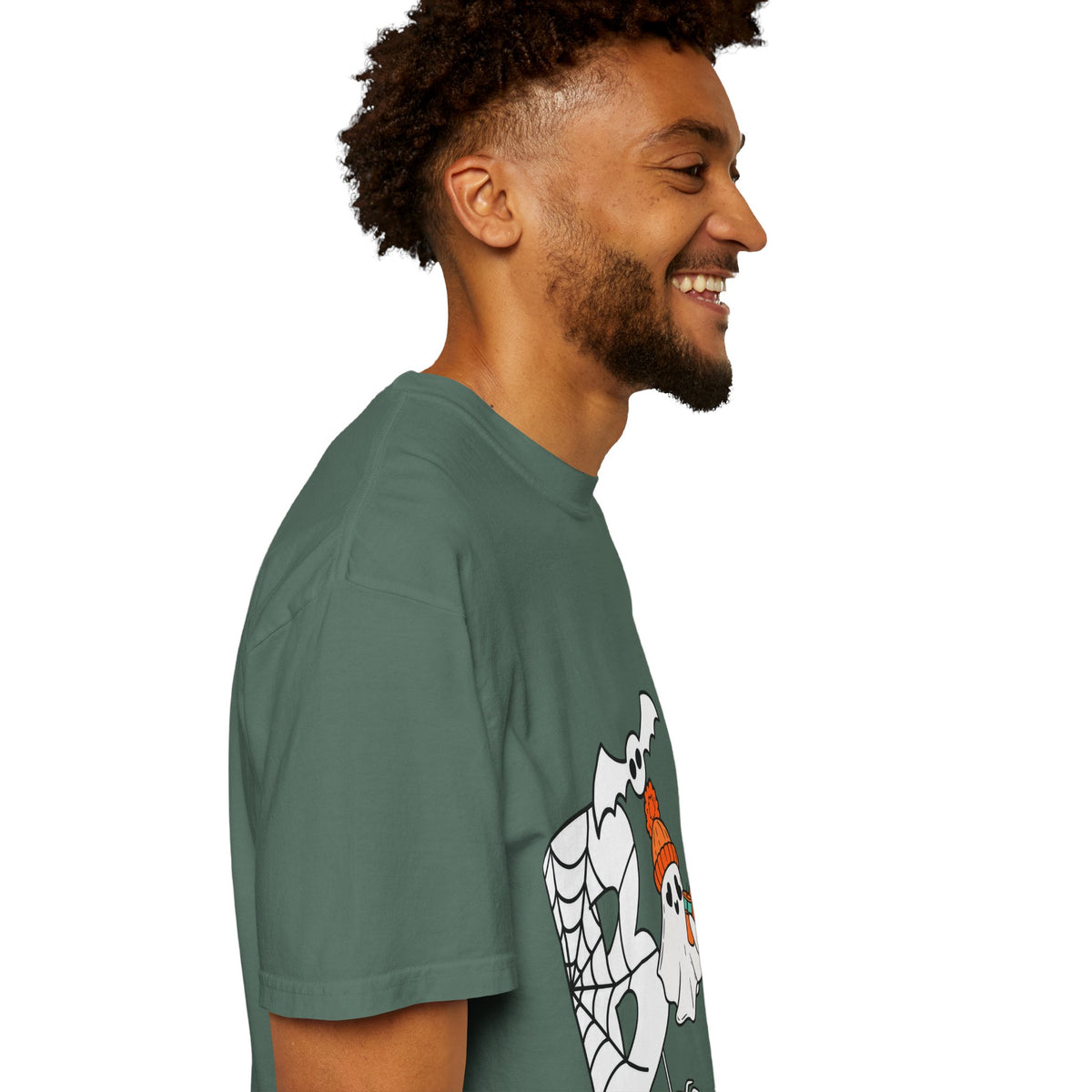 Cute Ghost Pumpkin Cozy Halloween Comfort Colors T-Shirt