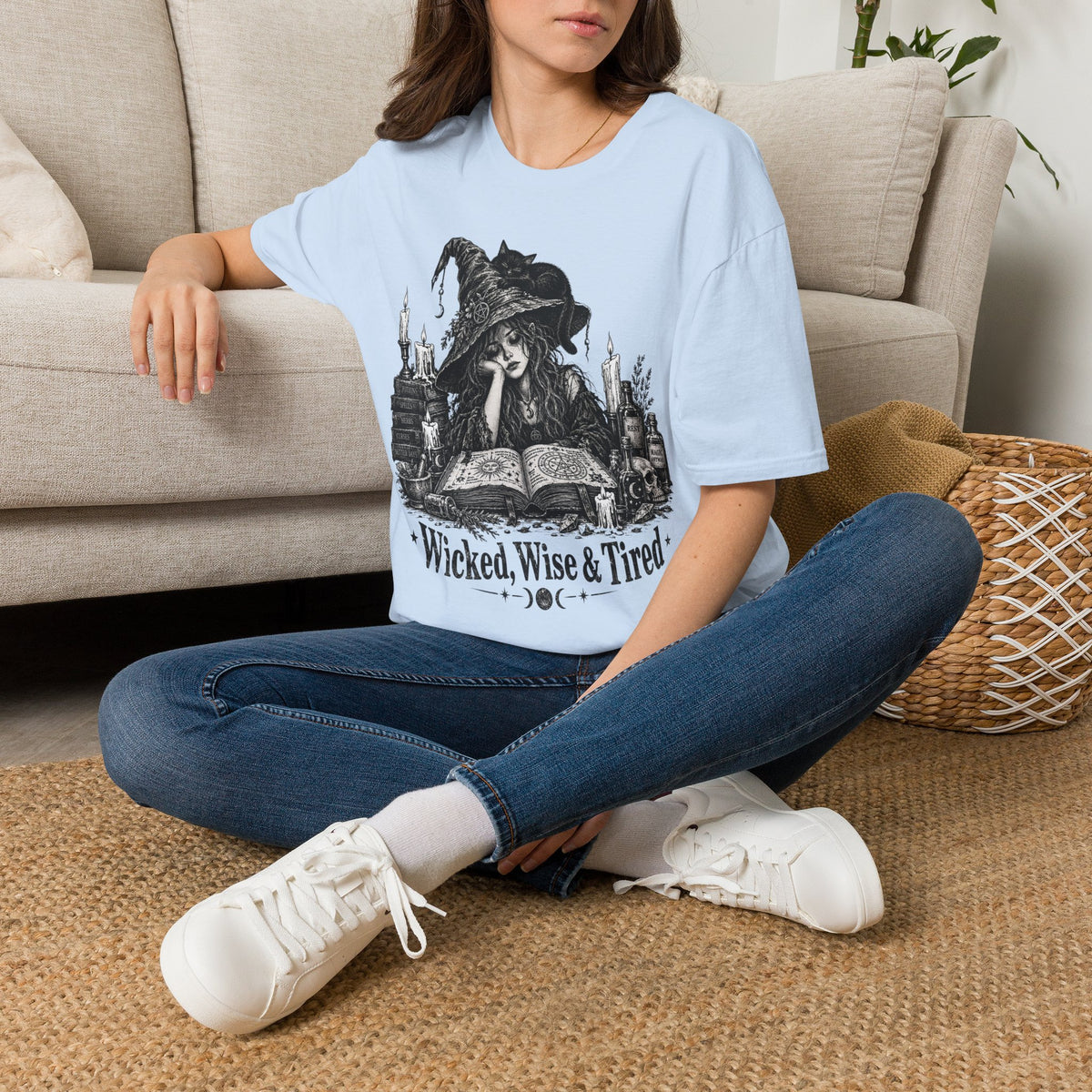 Wicked Wise & Tired Funny Exhausted Witch Mom T-Shirt