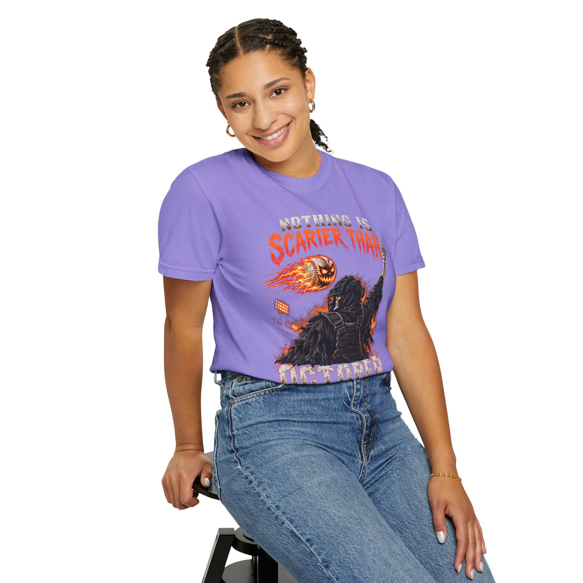 October Baseball Halloween Comfort Colors Graphic T-Shirt