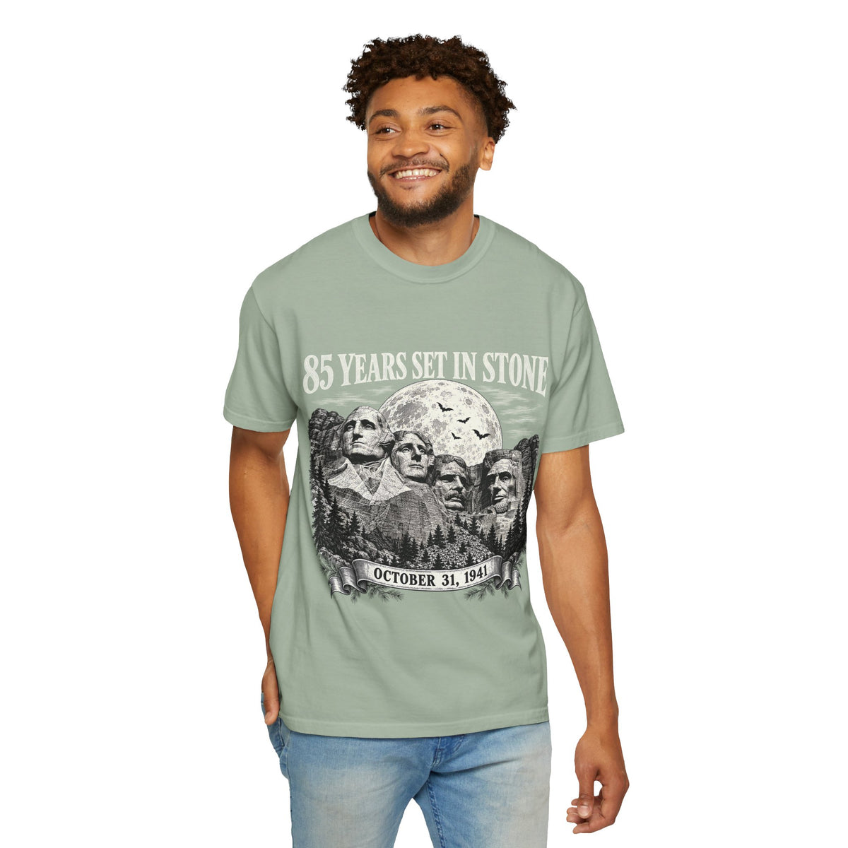 85 Years Set in Stone Mount Rushmore Comfort Colors Tee