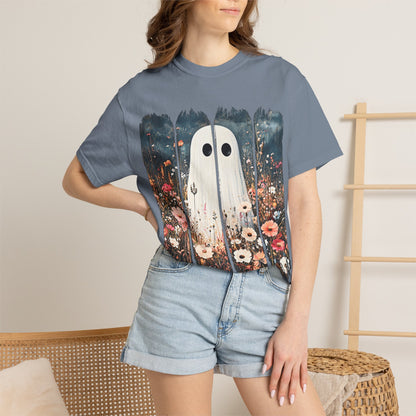 Floral Ghost Wildflower Halloween Comfort Colors T-Shirt