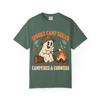 Spooky Camp Squad Campfires & Cobwebs Comfort Colors Tee