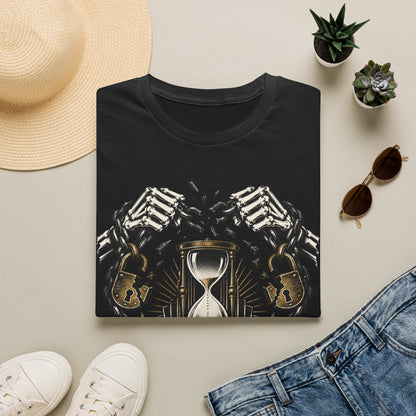 The Final Escape 1926 Shirt – Skeleton Chains Hourglass Art Deco Tee