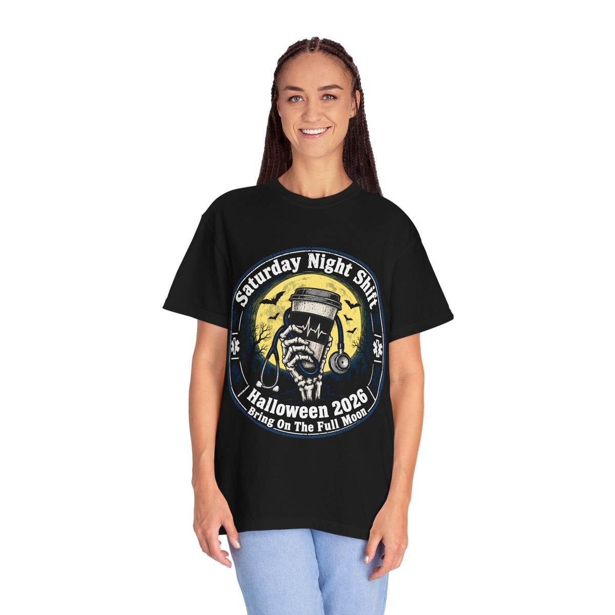 Saturday Night Shift Halloween 2026 Comfort Colors Tee