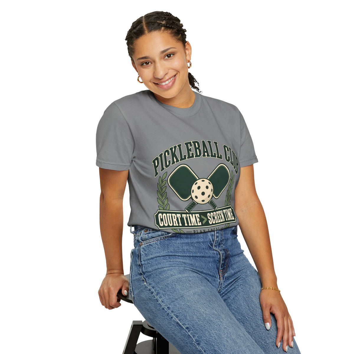 Pickleball Club Court Time Over Screen Time Comfort Colors Tee