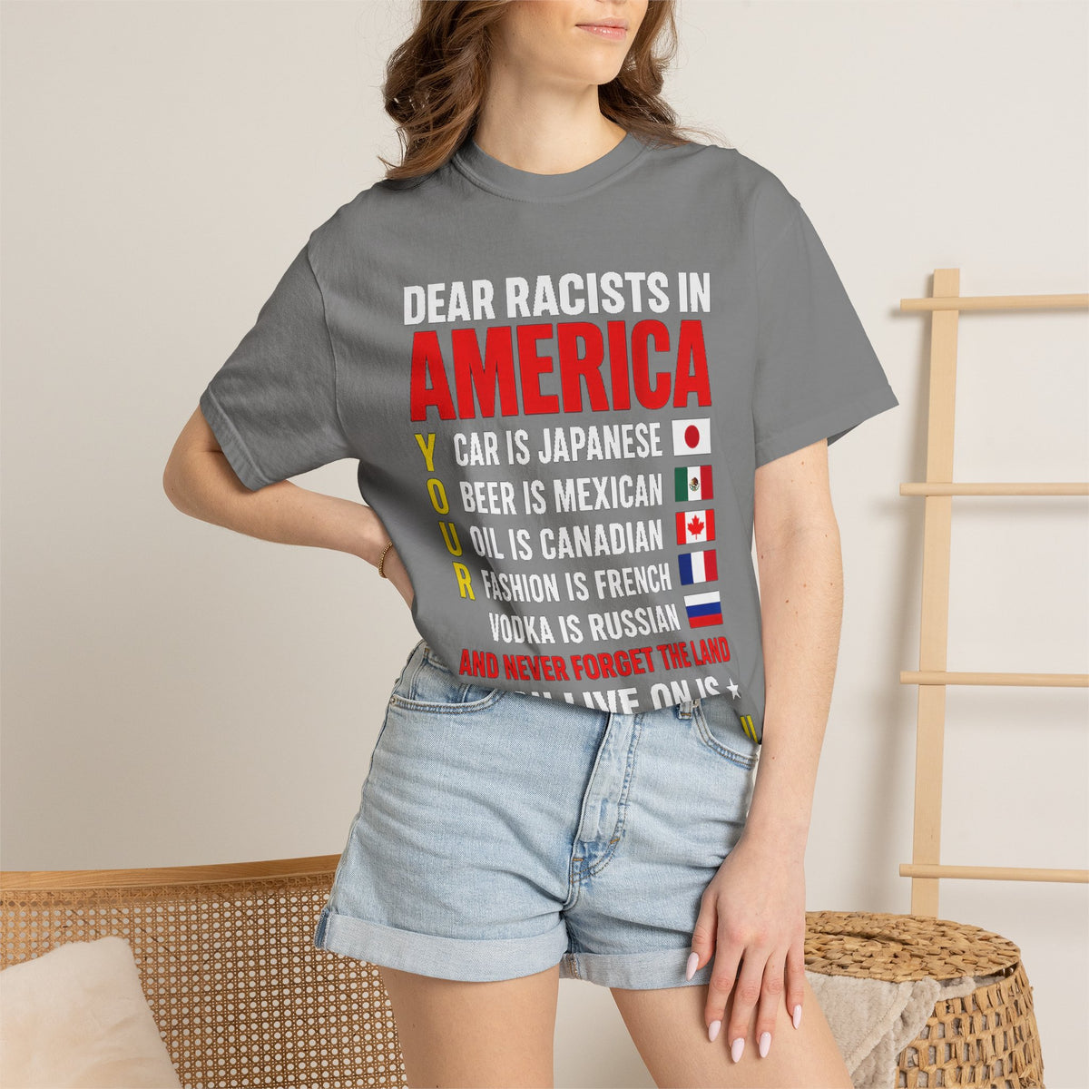 Dear Racists in America Anti-Racism Comfort Colors Tee