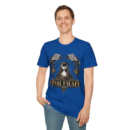 The Final Escape 1926 Shirt – Skeleton Chains Hourglass Art Deco Tee