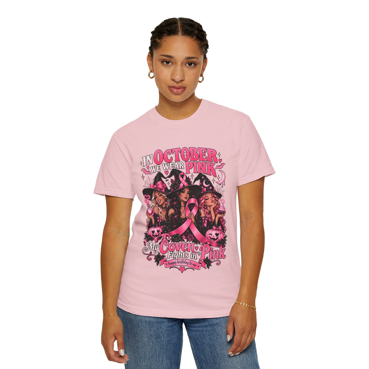 In October We Wear Pink My Coven Fights in Pink Tee