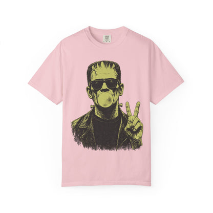 Frankenstein Bubblegum Peace Sign Comfort Colors T-Shirt