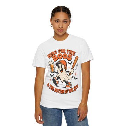 Here for the Boos Baseball Halloween Comfort Colors Tee
