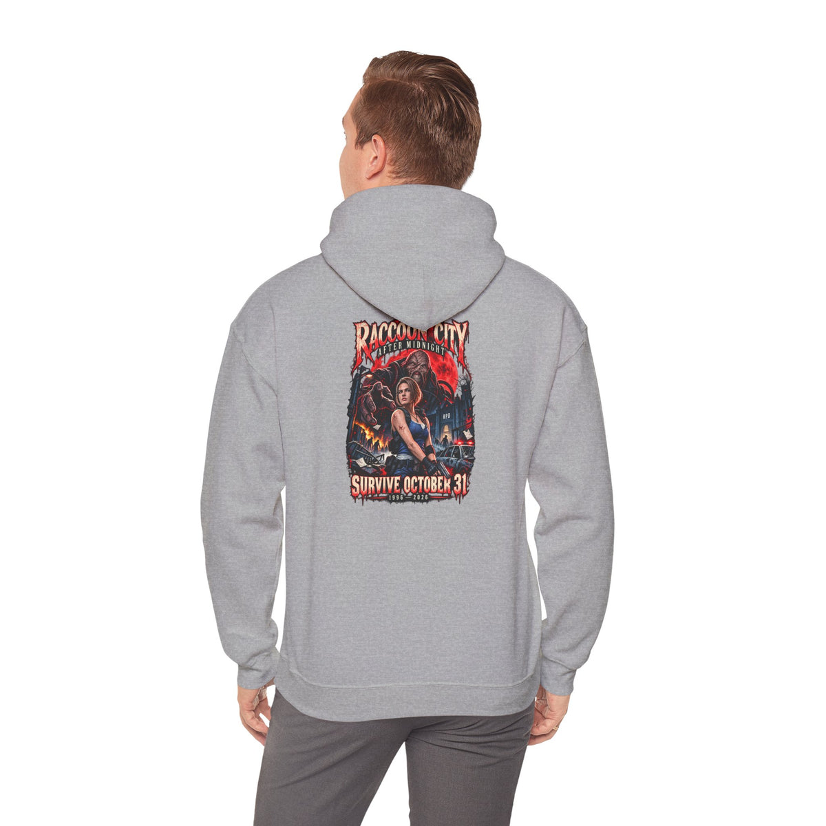 Raccoon City After Midnight Halloween Gildan 18500 Hoodie