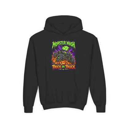 Monster Mash Trick or Truck Youth Halloween Hoodie