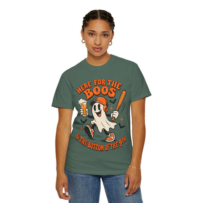 Here for the Boos Baseball Halloween Comfort Colors Tee