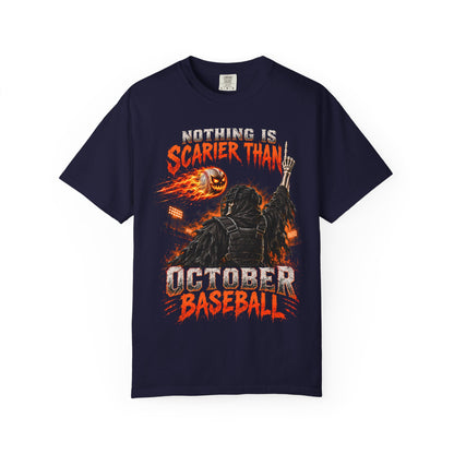 October Baseball Halloween Comfort Colors Graphic T-Shirt
