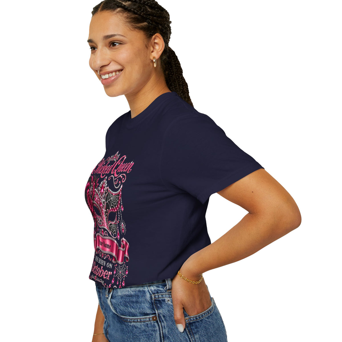 Personalized Wicked Queen October Birthday Comfort Colors Tee