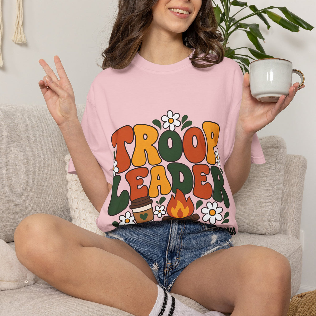 Troop Leader Coffee Campfires Chaos Comfort Colors Tee