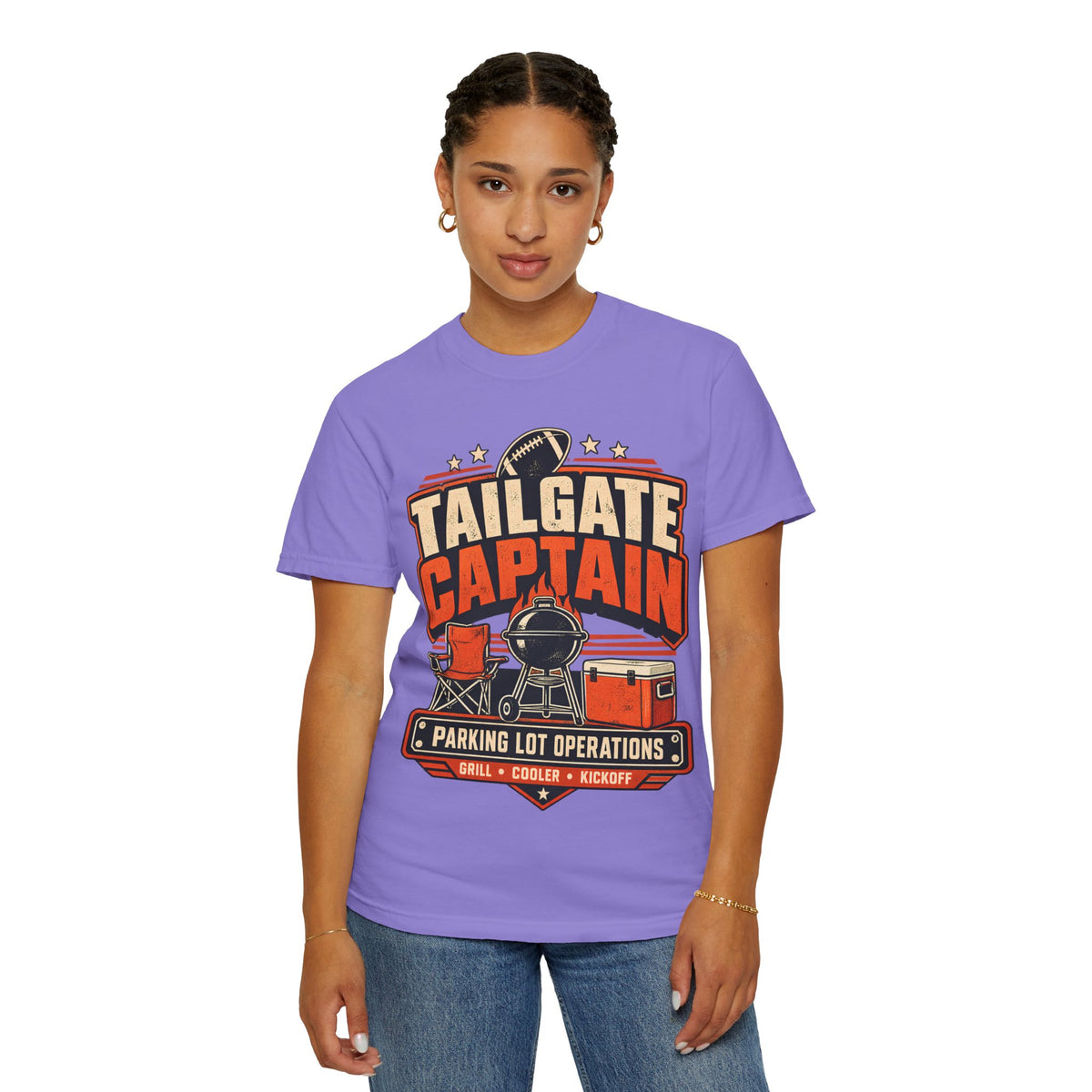 Tailgate Captain Football Game Day Comfort Colors T-Shirt