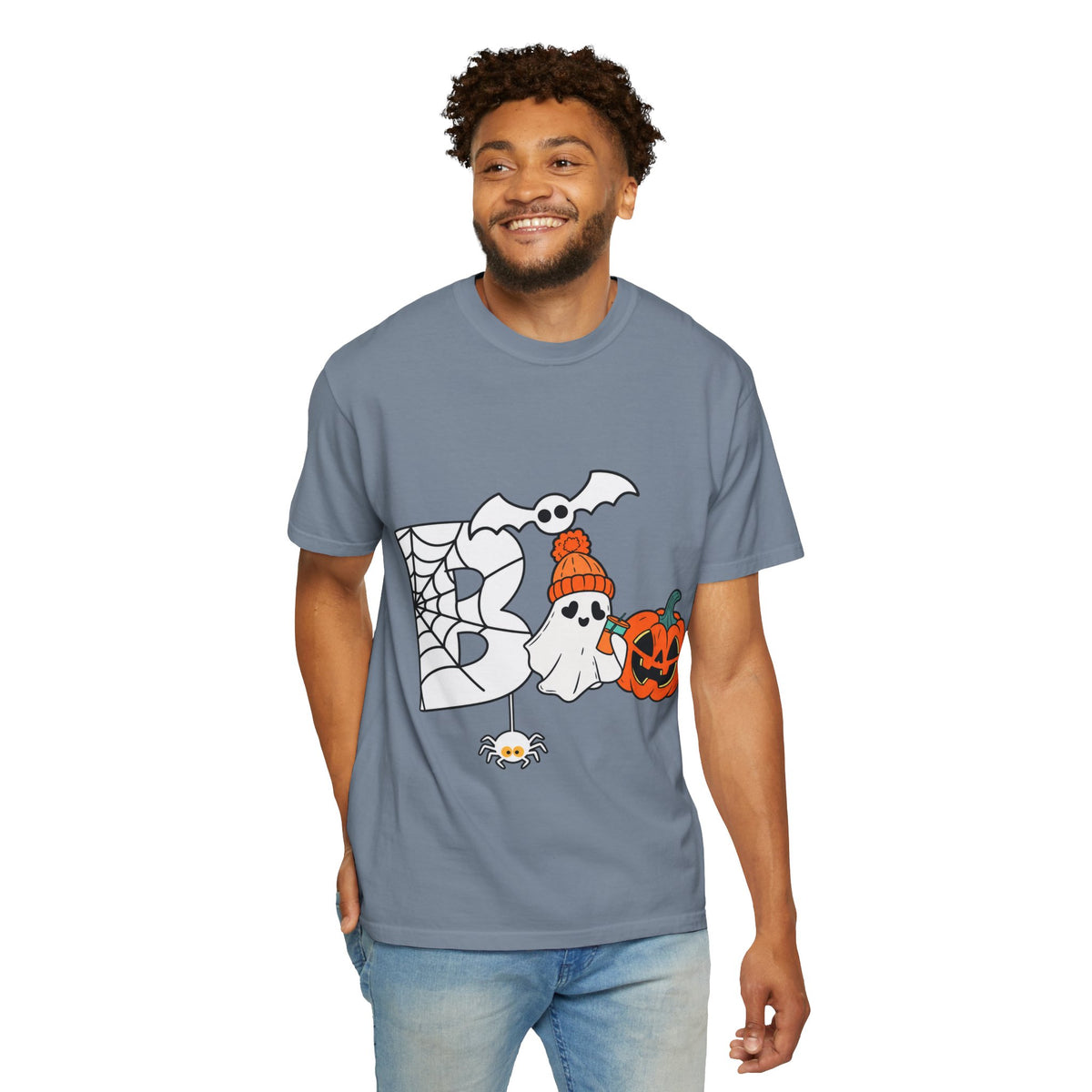 Cute Ghost Pumpkin Cozy Halloween Comfort Colors T-Shirt