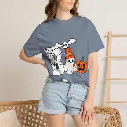 Cute Ghost Pumpkin Cozy Halloween Comfort Colors T-Shirt
