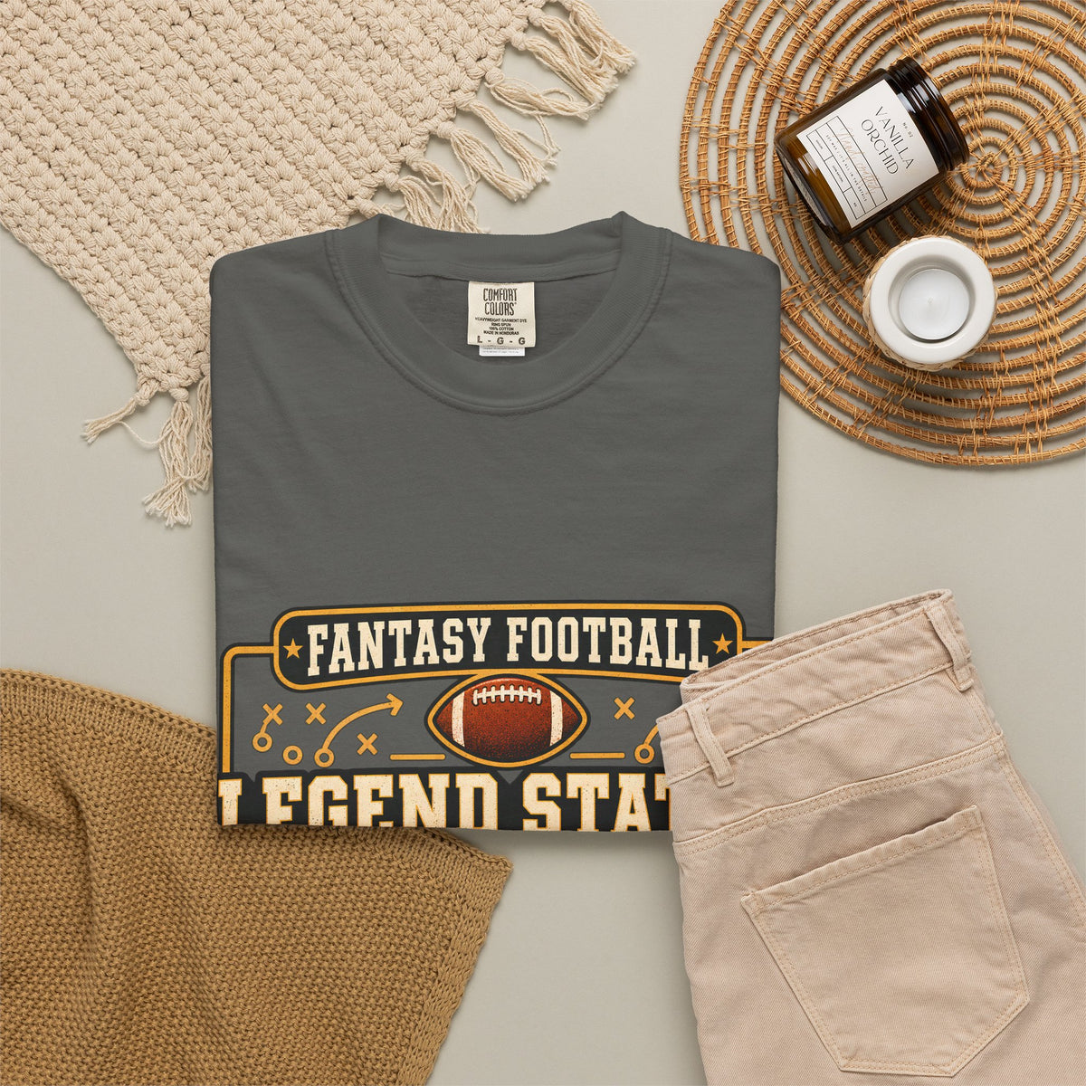 Fantasy Football Legend Status Confirmed Comfort Colors Tee