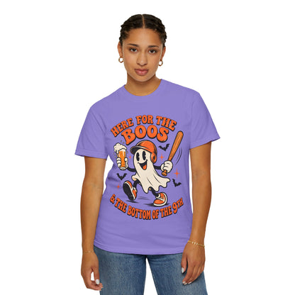 Here for the Boos Baseball Halloween Comfort Colors Tee