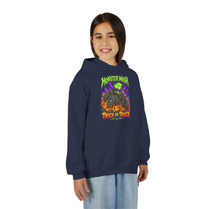 Monster Mash Trick or Truck Youth Halloween Hoodie