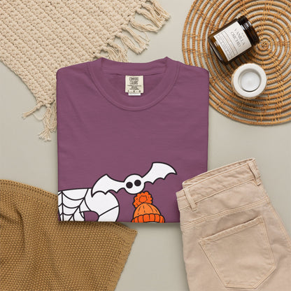 Cute Ghost Pumpkin Cozy Halloween Comfort Colors T-Shirt