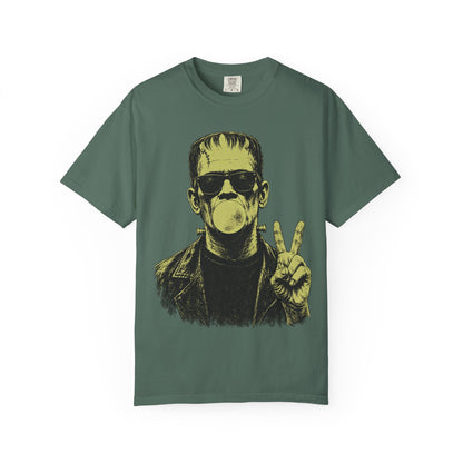 Frankenstein Bubblegum Peace Sign Comfort Colors T-Shirt