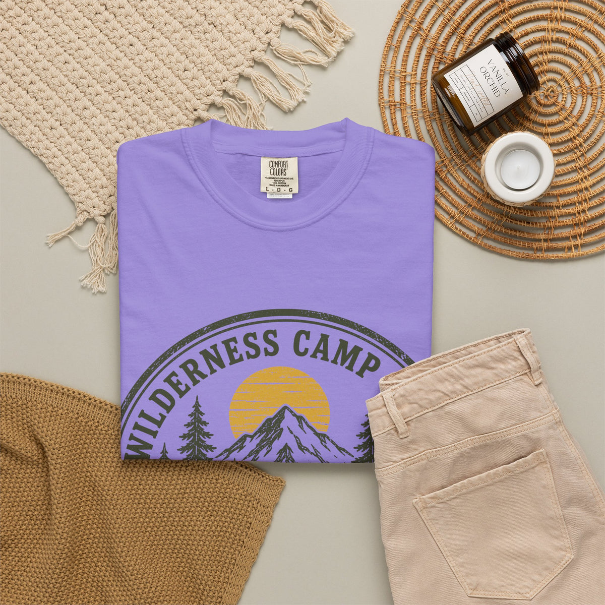 Wilderness Camp Crew Savannah GA Comfort Colors Tee
