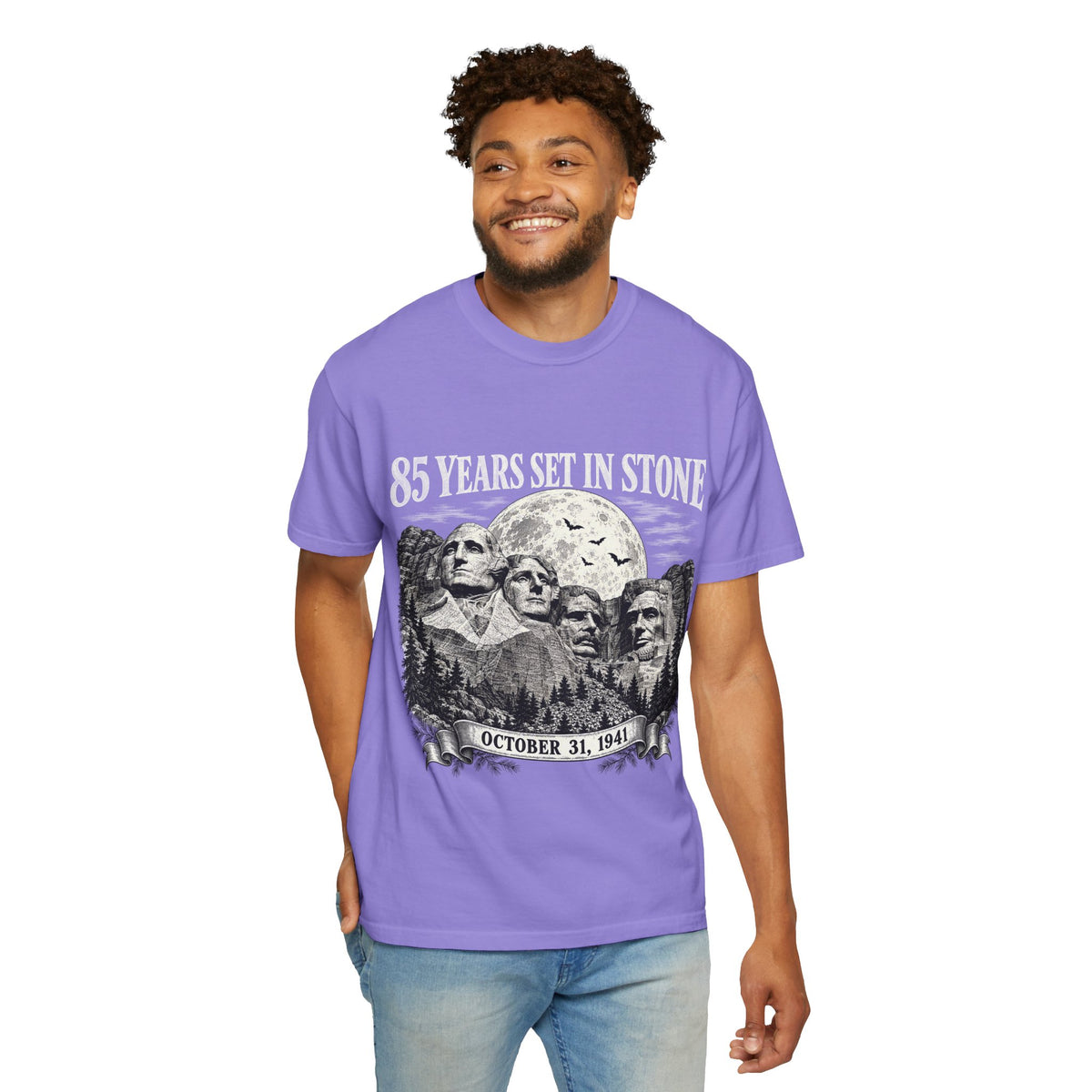 85 Years Set in Stone Mount Rushmore Comfort Colors Tee