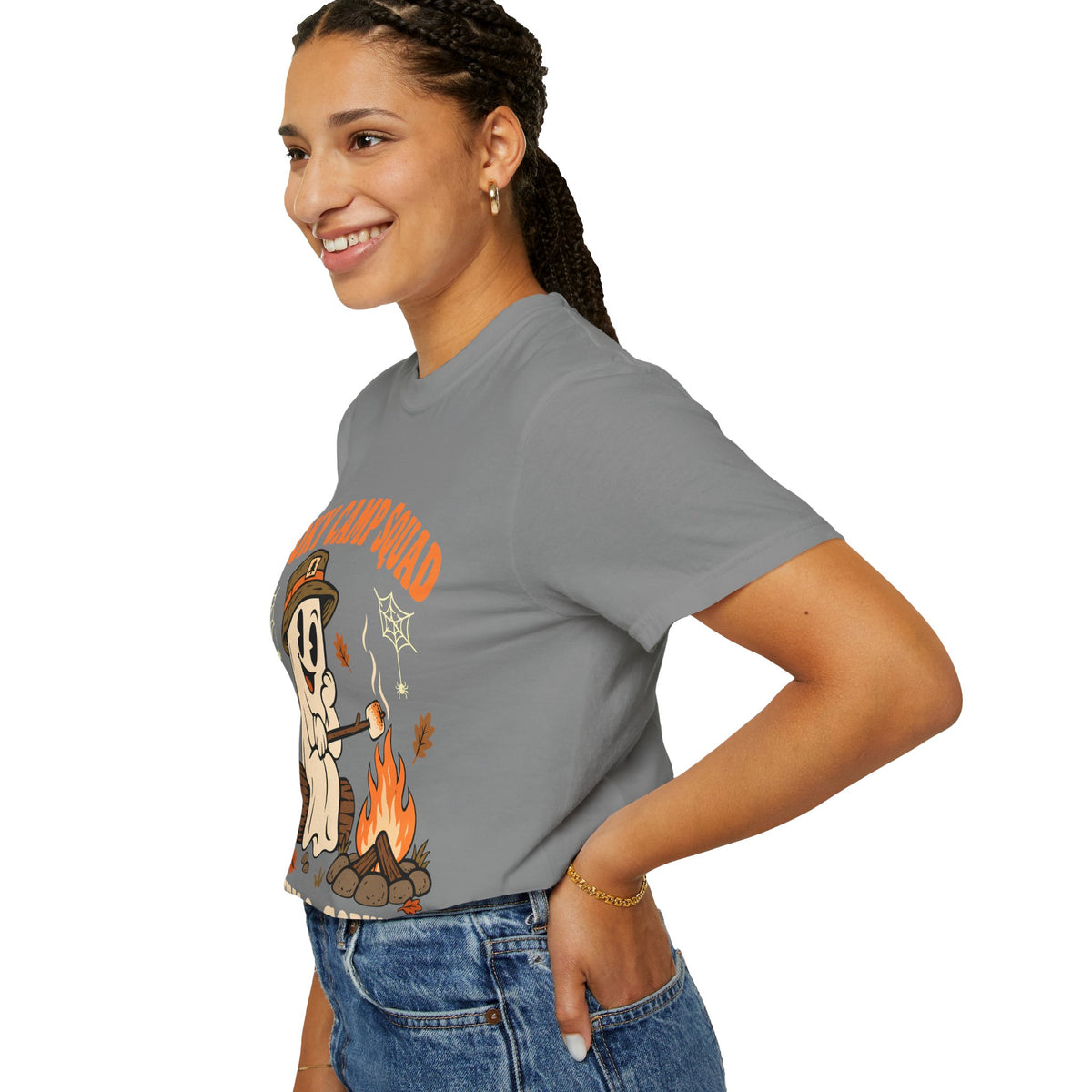 Spooky Camp Squad Campfires & Cobwebs Comfort Colors Tee