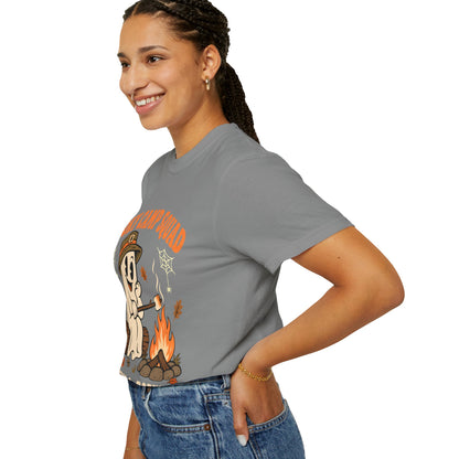 Spooky Camp Squad Campfires & Cobwebs Comfort Colors Tee
