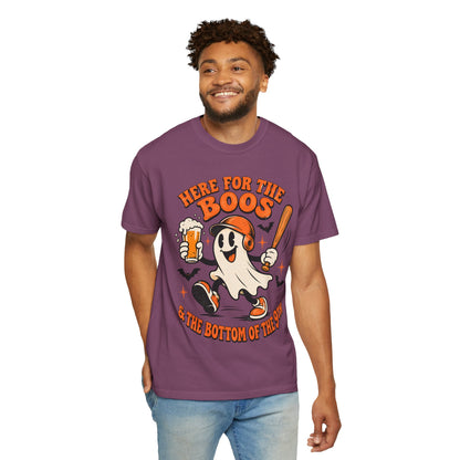 Here for the Boos Baseball Halloween Comfort Colors Tee