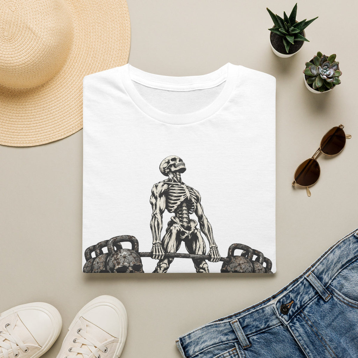 The Leaves Fall The Iron Remains Shirt – Skeleton Deadlift Gym Fall Tee