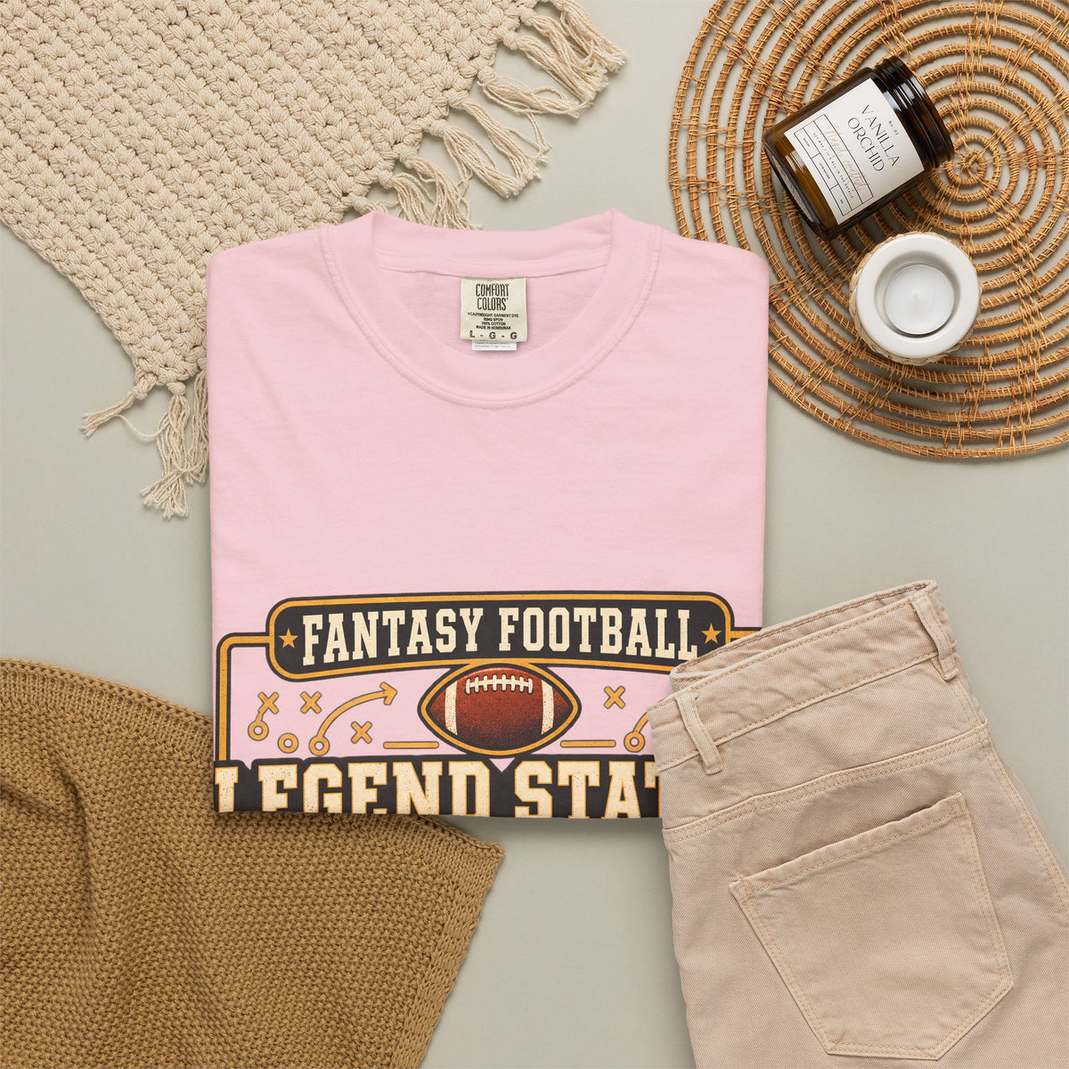 Fantasy Football Legend Status Confirmed Comfort Colors Tee