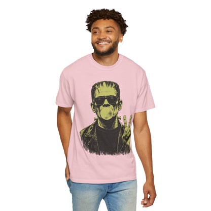Frankenstein Bubblegum Peace Sign Comfort Colors T-Shirt