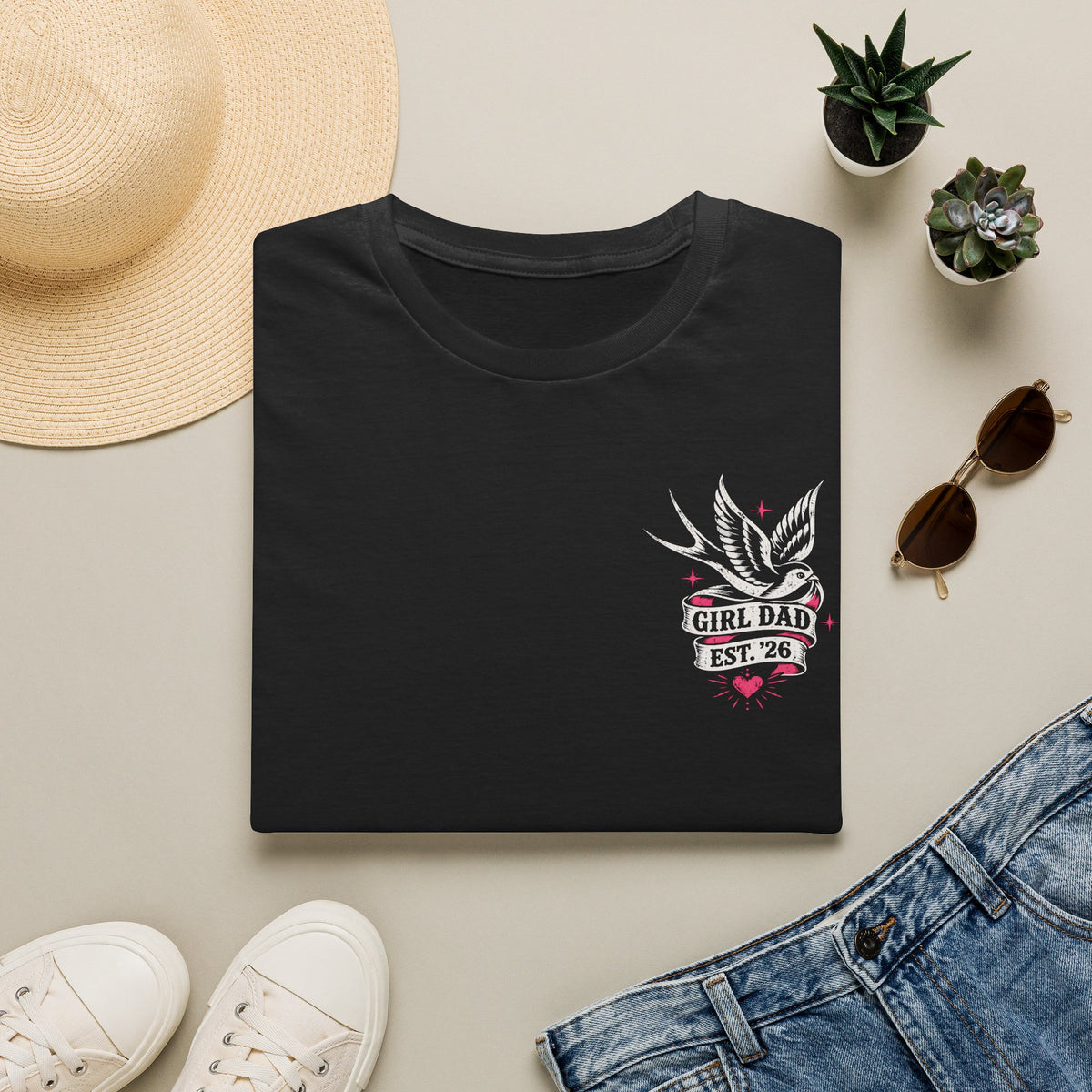 Raising Rebels Girl Dad Biker Graphic Tee