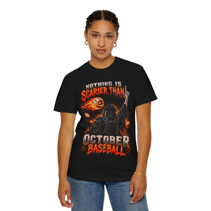 October Baseball Halloween Comfort Colors Graphic T-Shirt